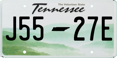 TN license plate J5527E