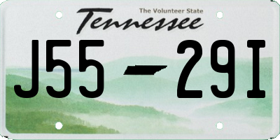 TN license plate J5529I