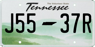 TN license plate J5537R