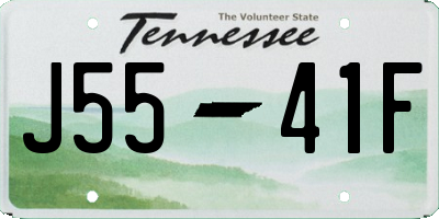TN license plate J5541F
