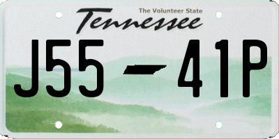 TN license plate J5541P