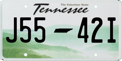 TN license plate J5542I
