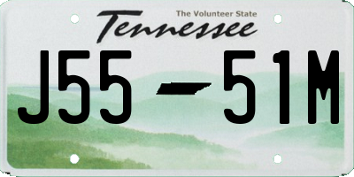 TN license plate J5551M