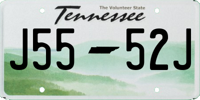 TN license plate J5552J