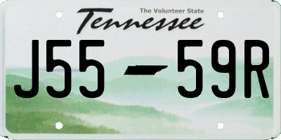 TN license plate J5559R