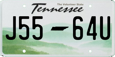 TN license plate J5564U