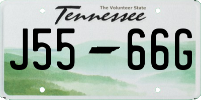 TN license plate J5566G