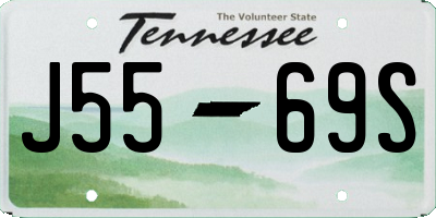 TN license plate J5569S