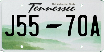 TN license plate J5570A