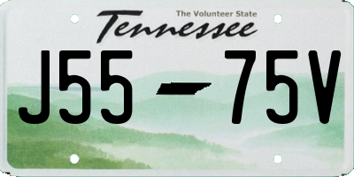TN license plate J5575V