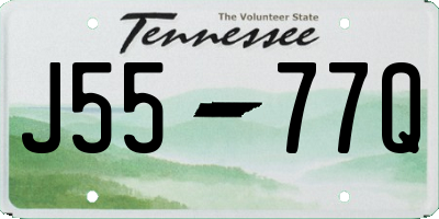 TN license plate J5577Q