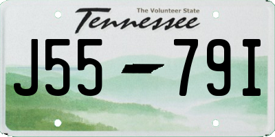 TN license plate J5579I