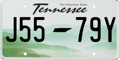 TN license plate J5579Y
