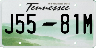 TN license plate J5581M