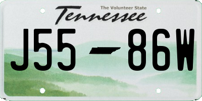 TN license plate J5586W