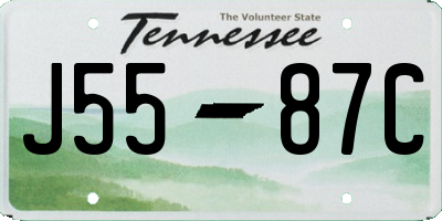 TN license plate J5587C