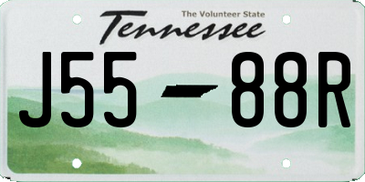 TN license plate J5588R