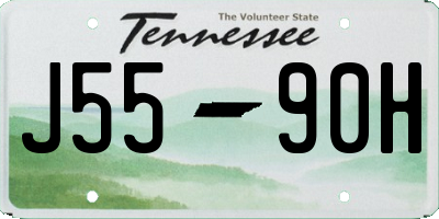 TN license plate J5590H