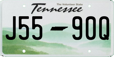 TN license plate J5590Q