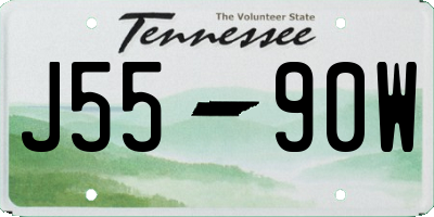 TN license plate J5590W