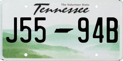TN license plate J5594B