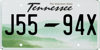 TN license plate J5594X