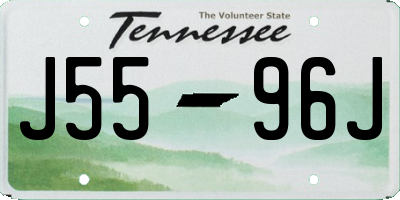 TN license plate J5596J