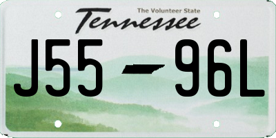 TN license plate J5596L