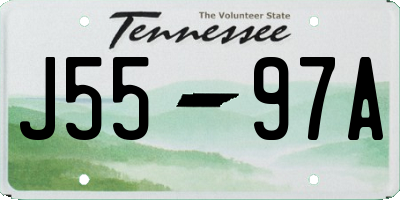 TN license plate J5597A