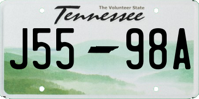 TN license plate J5598A