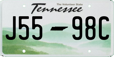 TN license plate J5598C