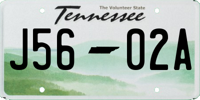 TN license plate J5602A