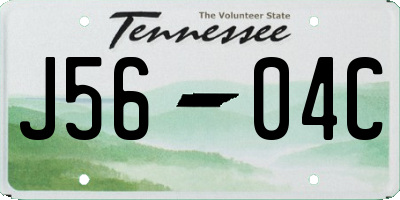 TN license plate J5604C