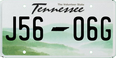 TN license plate J5606G