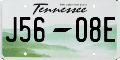 TN license plate J5608E