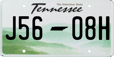 TN license plate J5608H