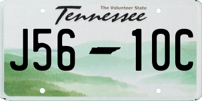TN license plate J5610C