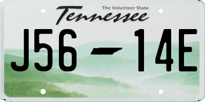 TN license plate J5614E