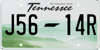 TN license plate J5614R