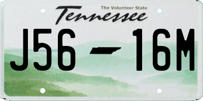 TN license plate J5616M
