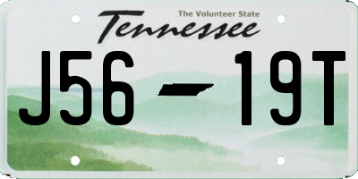 TN license plate J5619T