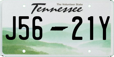 TN license plate J5621Y