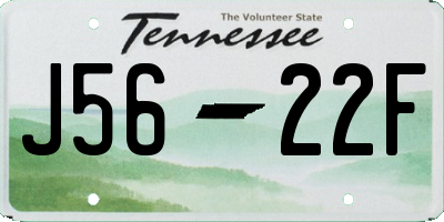TN license plate J5622F