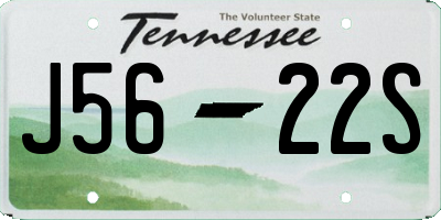 TN license plate J5622S