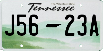 TN license plate J5623A