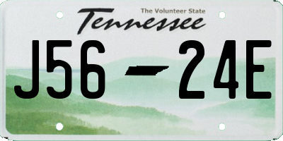 TN license plate J5624E