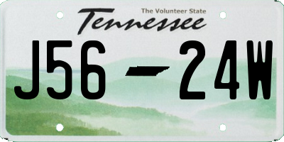 TN license plate J5624W