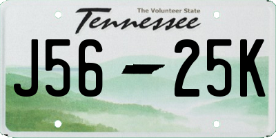 TN license plate J5625K