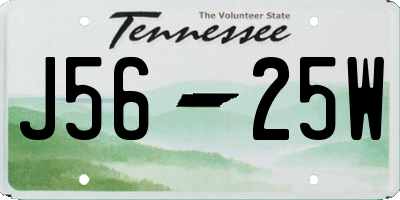 TN license plate J5625W