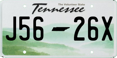 TN license plate J5626X